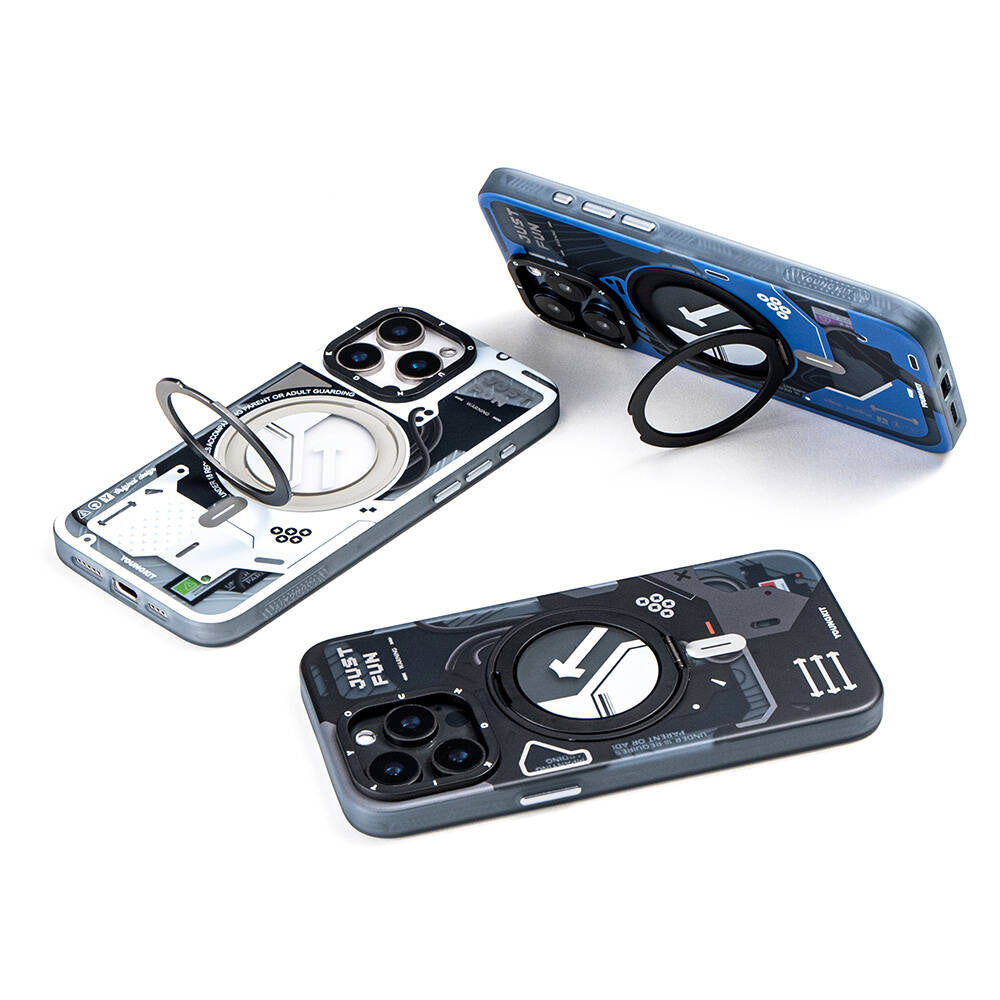 Youngkit 360° Standlı Starship Serisi iPhone 15 Pro Max Magsafe Şarj Özellikli Telefon Kılıfı - 10 Youngkit 360° Standlı Starship Serisi iPhone 15 Pro Max Magsafe Şarj Özellikli Telefon Kılıfı - 10